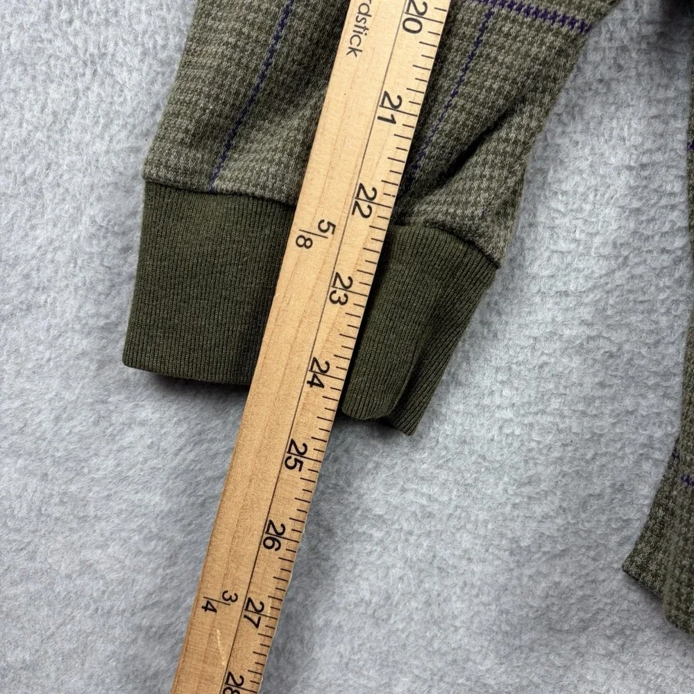 Polo Golf Ralph Lauren Sweater Men Large Houndstooth Pima Cotton Alpaca 1/4 Zip